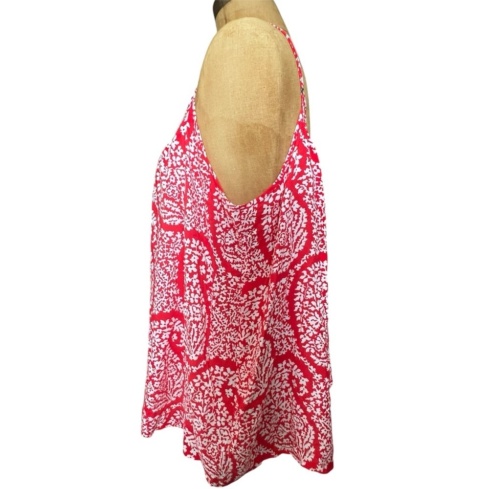 GAP Red and White Paisley Flowy Top NWT XL - Picture 4 of 8